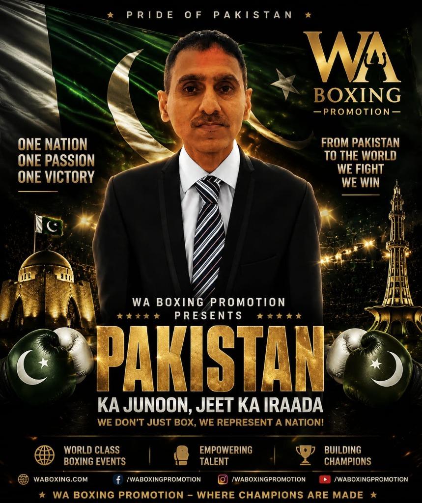 WA Boxing President Poster - Khurram Bashir